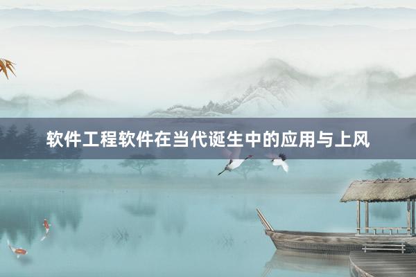 软件工程软件在当代诞生中的应用与上风
