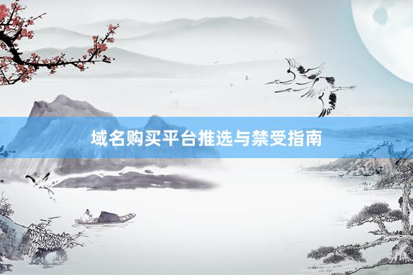 域名购买平台推选与禁受指南