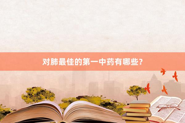 对肺最佳的第一中药有哪些？