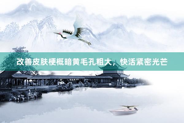 改善皮肤梗概暗黄毛孔粗大，快活紧密光芒